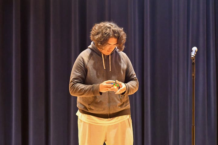 Freshman, competitive cuber's race against the clock